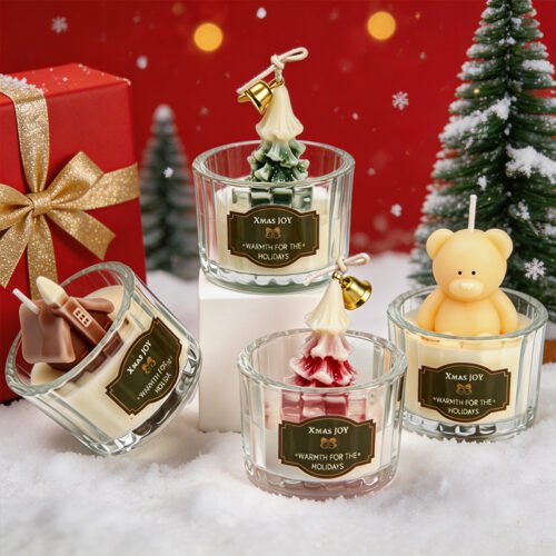 Christmas Theme Palm Wax Handmade Aromatherapy Scented Candles