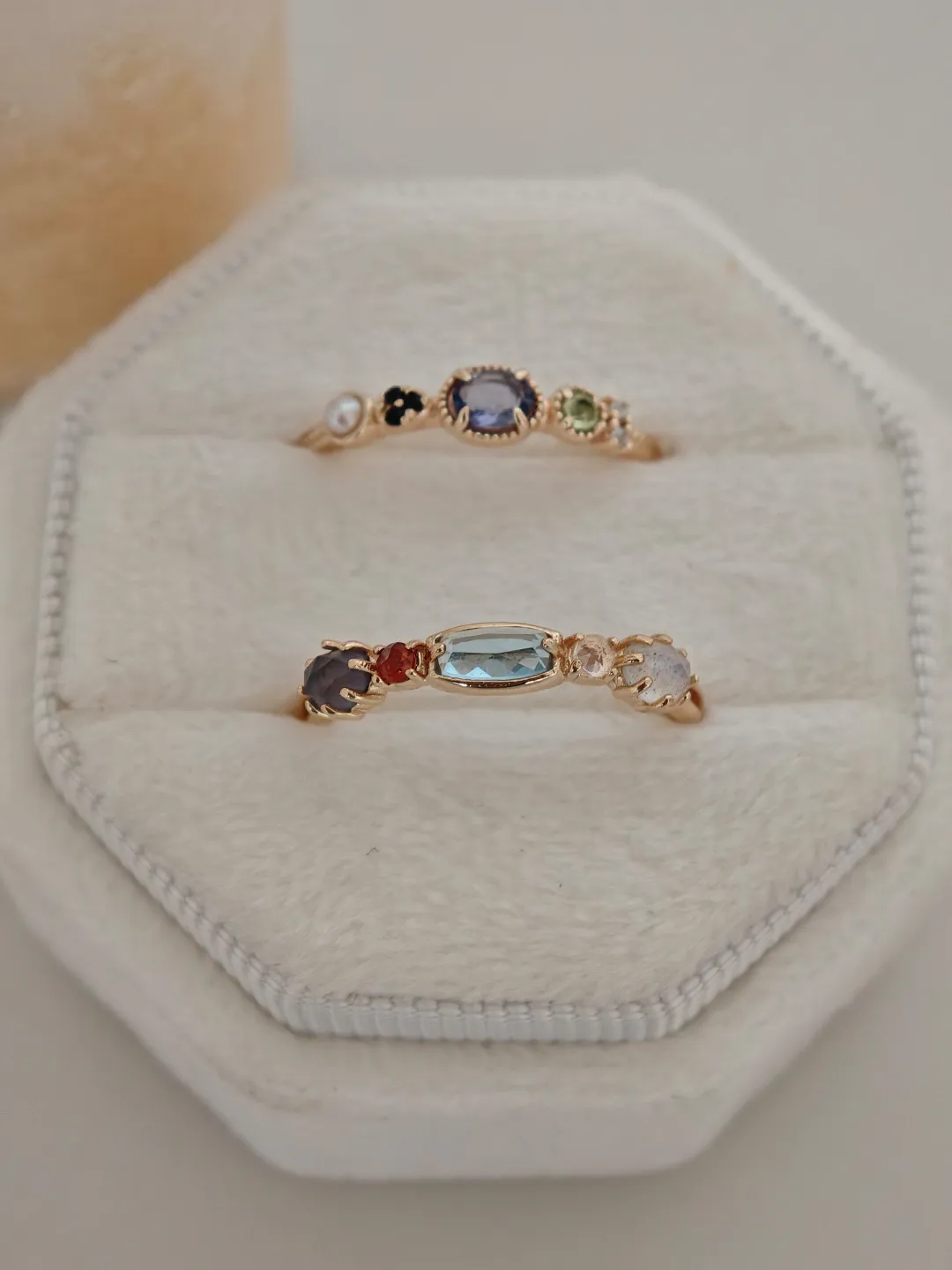 London Blue Topaz Multi-Gemstone Ring | 14K Gold Plated S925 Silver - Image 5